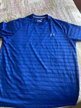 Under Armour Men's Royal Blue Striped Short-Sleeve Performance Tee